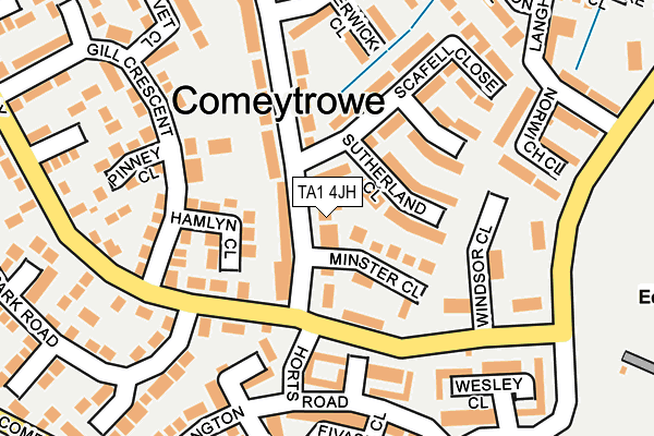 TA1 4JH map - OS OpenMap – Local (Ordnance Survey) TA1 4JH map - OS OpenMap – Local (Ordnance Survey)