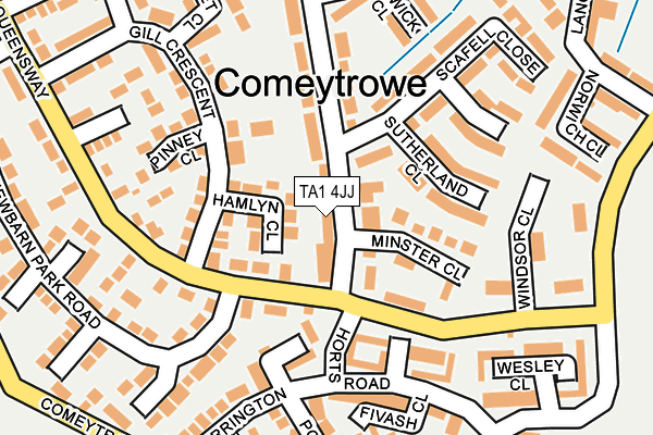 TA1 4JJ map - OS OpenMap – Local (Ordnance Survey) TA1 4JJ map - OS OpenMap – Local (Ordnance Survey)