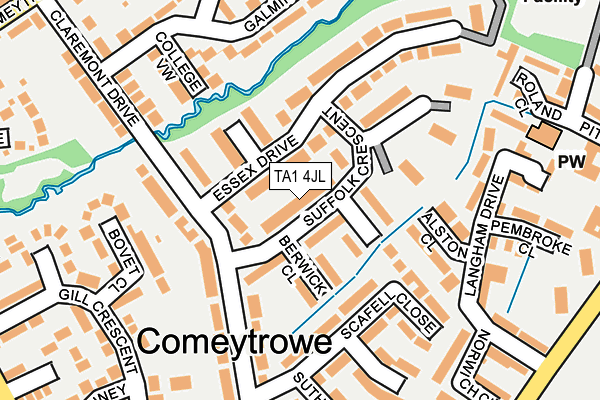 TA1 4JL map - OS OpenMap – Local (Ordnance Survey) TA1 4JL map - OS OpenMap – Local (Ordnance Survey)