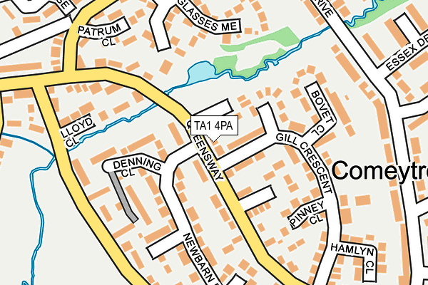 TA1 4PA map - OS OpenMap – Local (Ordnance Survey) TA1 4PA map - OS OpenMap – Local (Ordnance Survey)