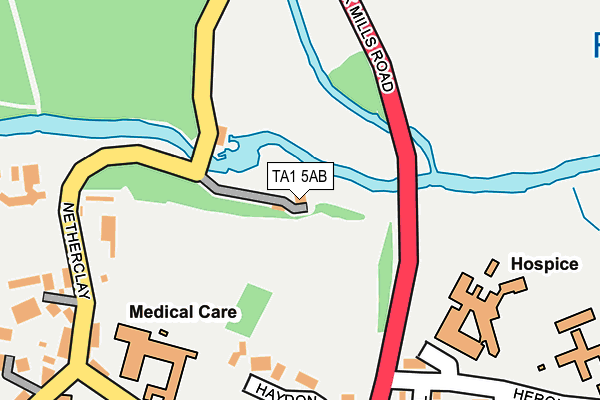 TA1 5AB map - OS OpenMap – Local (Ordnance Survey) TA1 5AB map - OS OpenMap – Local (Ordnance Survey)