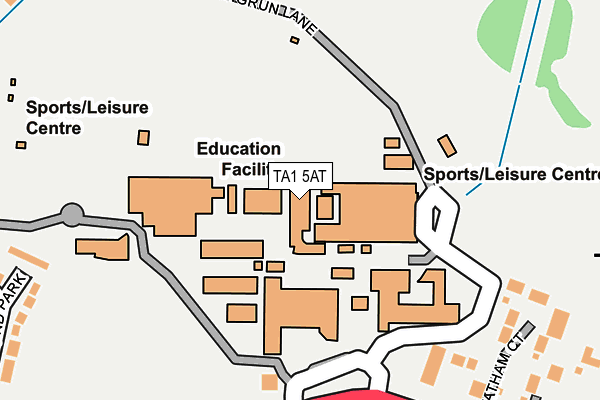TA1 5AT map - OS OpenMap – Local (Ordnance Survey) TA1 5AT map - OS OpenMap – Local (Ordnance Survey)