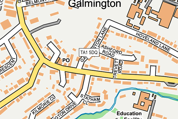 TA1 5DQ map - OS OpenMap – Local (Ordnance Survey) TA1 5DQ map - OS OpenMap – Local (Ordnance Survey)