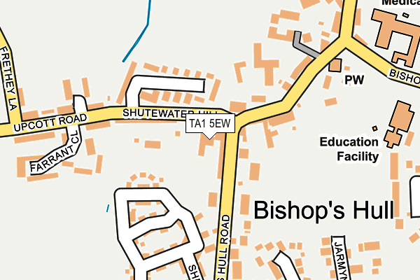 TA1 5EW map - OS OpenMap – Local (Ordnance Survey) TA1 5EW map - OS OpenMap – Local (Ordnance Survey)