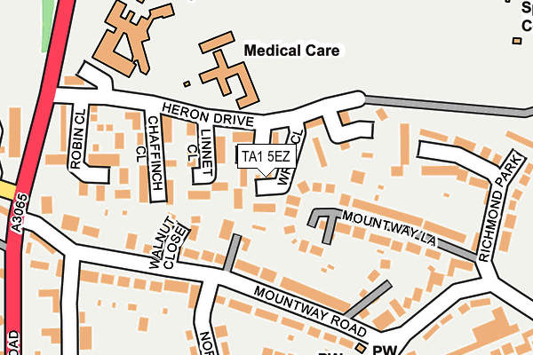 TA1 5EZ map - OS OpenMap – Local (Ordnance Survey) TA1 5EZ map - OS OpenMap – Local (Ordnance Survey)