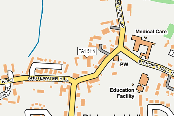 TA1 5HN map - OS OpenMap – Local (Ordnance Survey) TA1 5HN map - OS OpenMap – Local (Ordnance Survey)