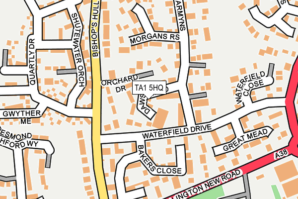 TA1 5HQ map - OS OpenMap – Local (Ordnance Survey) TA1 5HQ map - OS OpenMap – Local (Ordnance Survey)