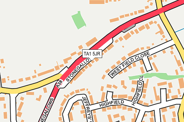 TA1 5JR map - OS OpenMap – Local (Ordnance Survey) TA1 5JR map - OS OpenMap – Local (Ordnance Survey)