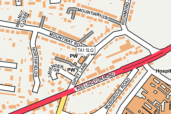 TA1 5LQ map - OS OpenMap – Local (Ordnance Survey) TA1 5LQ map - OS OpenMap – Local (Ordnance Survey)