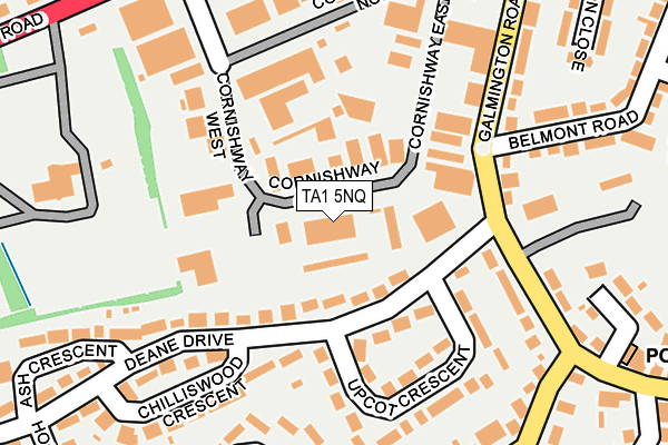 TA1 5NQ map - OS OpenMap – Local (Ordnance Survey) TA1 5NQ map - OS OpenMap – Local (Ordnance Survey)