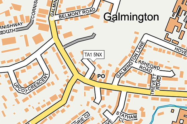 TA1 5NX map - OS OpenMap – Local (Ordnance Survey) TA1 5NX map - OS OpenMap – Local (Ordnance Survey)