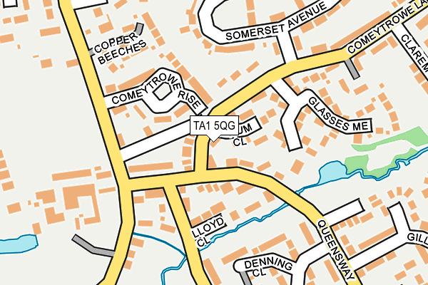 TA1 5QG map - OS OpenMap – Local (Ordnance Survey) TA1 5QG map - OS OpenMap – Local (Ordnance Survey)