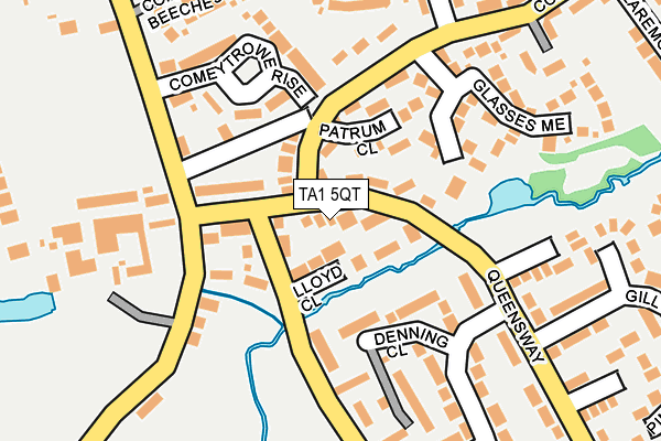 TA1 5QT map - OS OpenMap – Local (Ordnance Survey) TA1 5QT map - OS OpenMap – Local (Ordnance Survey)