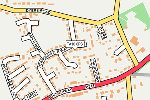 TA10 0PS map - OS OpenMap – Local (Ordnance Survey) TA10 0PS map - OS OpenMap – Local (Ordnance Survey)