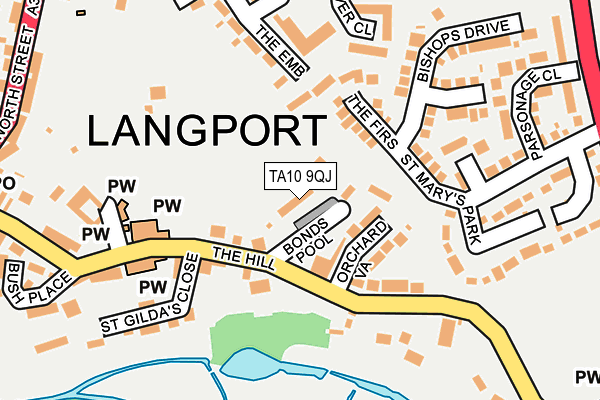 TA10 9QJ map - OS OpenMap – Local (Ordnance Survey) TA10 9QJ map - OS OpenMap – Local (Ordnance Survey)