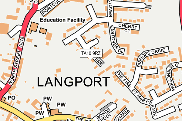 TA10 9RZ map - OS OpenMap – Local (Ordnance Survey) TA10 9RZ map - OS OpenMap – Local (Ordnance Survey)