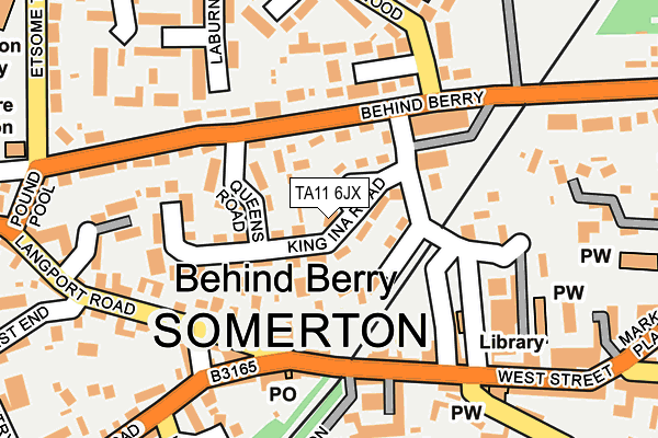 TA11 6JX map - OS OpenMap – Local (Ordnance Survey)