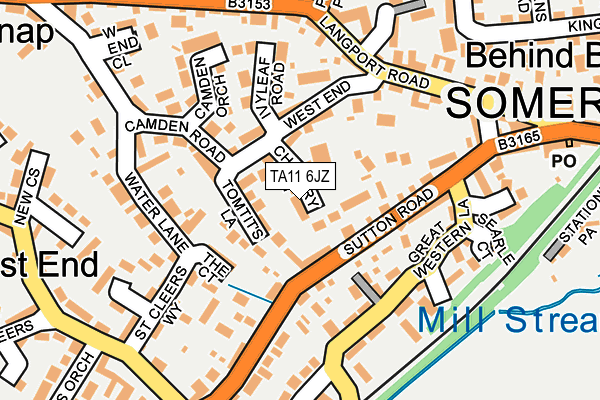 TA11 6JZ map - OS OpenMap – Local (Ordnance Survey) TA11 6JZ map - OS OpenMap – Local (Ordnance Survey)