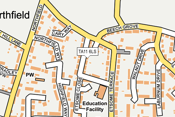 TA11 6LS map - OS OpenMap – Local (Ordnance Survey) TA11 6LS map - OS OpenMap – Local (Ordnance Survey)