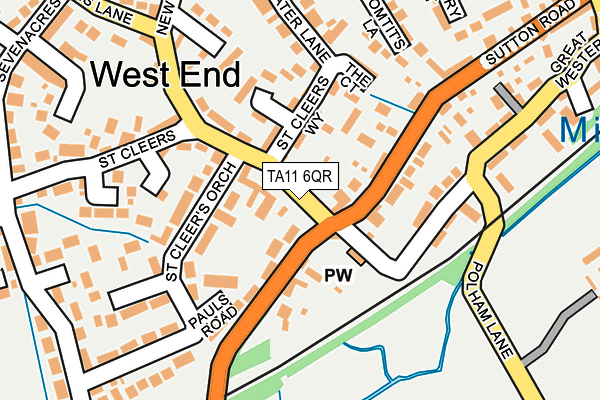 TA11 6QR map - OS OpenMap – Local (Ordnance Survey) TA11 6QR map - OS OpenMap – Local (Ordnance Survey)
