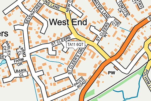 TA11 6QT map - OS OpenMap – Local (Ordnance Survey) TA11 6QT map - OS OpenMap – Local (Ordnance Survey)