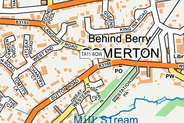 TA11 6QW map - OS OpenMap – Local (Ordnance Survey) TA11 6QW map - OS OpenMap – Local (Ordnance Survey)