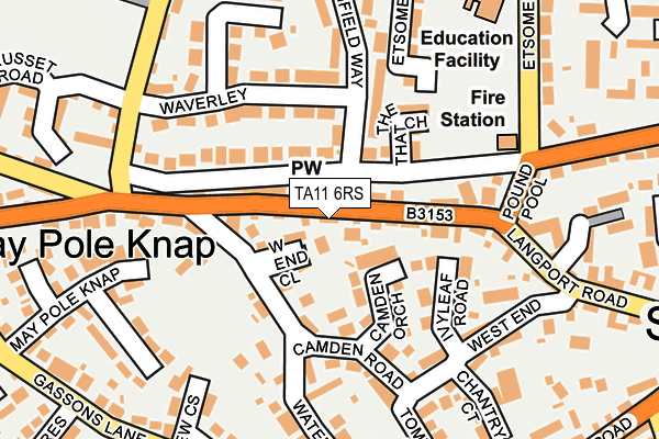 TA11 6RS map - OS OpenMap – Local (Ordnance Survey) TA11 6RS map - OS OpenMap – Local (Ordnance Survey)