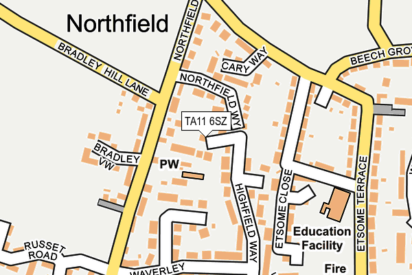 TA11 6SZ map - OS OpenMap – Local (Ordnance Survey) TA11 6SZ map - OS OpenMap – Local (Ordnance Survey)