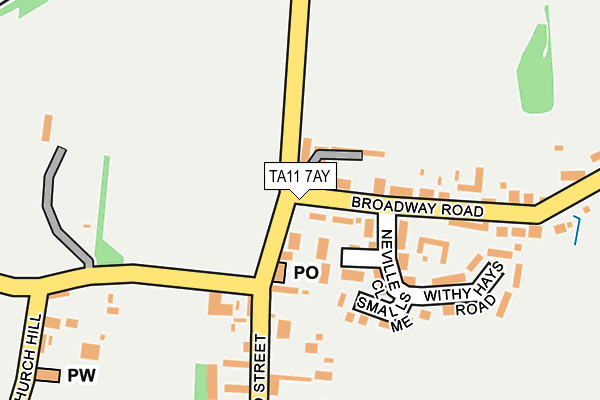 TA11 7AY map - OS OpenMap – Local (Ordnance Survey) TA11 7AY map - OS OpenMap – Local (Ordnance Survey)