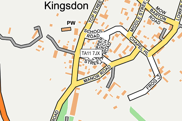 TA11 7JX map - OS OpenMap – Local (Ordnance Survey) TA11 7JX map - OS OpenMap – Local (Ordnance Survey)
