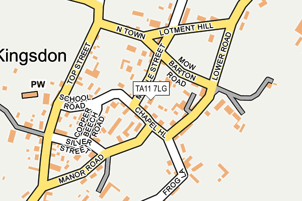 TA11 7LG map - OS OpenMap – Local (Ordnance Survey) TA11 7LG map - OS OpenMap – Local (Ordnance Survey)