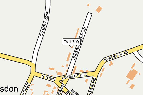 TA11 7LQ map - OS OpenMap – Local (Ordnance Survey) TA11 7LQ map - OS OpenMap – Local (Ordnance Survey)
