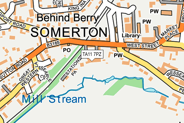 TA11 7PZ map - OS OpenMap – Local (Ordnance Survey)