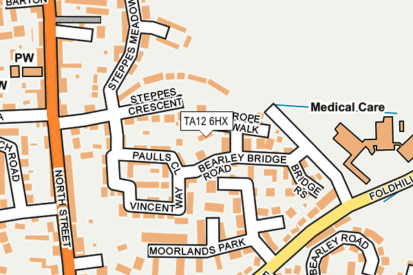 TA12 6HX map - OS OpenMap – Local (Ordnance Survey) TA12 6HX map - OS OpenMap – Local (Ordnance Survey)