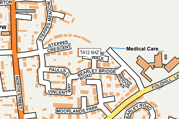 TA12 6HZ map - OS OpenMap – Local (Ordnance Survey)
