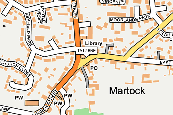 TA12 6NE map - OS OpenMap – Local (Ordnance Survey) TA12 6NE map - OS OpenMap – Local (Ordnance Survey)