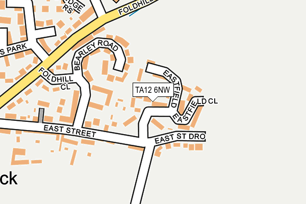 TA12 6NW map - OS OpenMap – Local (Ordnance Survey) TA12 6NW map - OS OpenMap – Local (Ordnance Survey)