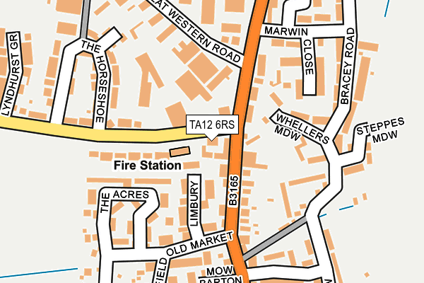 TA12 6RS map - OS OpenMap – Local (Ordnance Survey)
