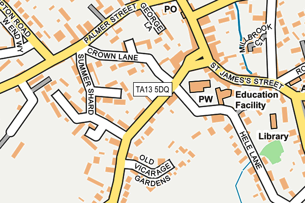 TA13 5DQ map - OS OpenMap – Local (Ordnance Survey) TA13 5DQ map - OS OpenMap – Local (Ordnance Survey)