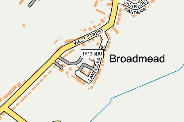 TA13 5DU map - OS OpenMap – Local (Ordnance Survey) TA13 5DU map - OS OpenMap – Local (Ordnance Survey)