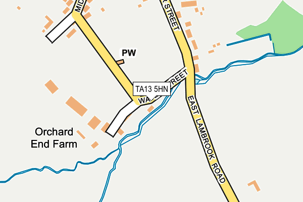 TA13 5HN map - OS OpenMap – Local (Ordnance Survey) TA13 5HN map - OS OpenMap – Local (Ordnance Survey)