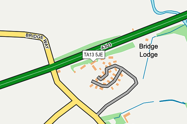 TA13 5JE map - OS OpenMap – Local (Ordnance Survey)