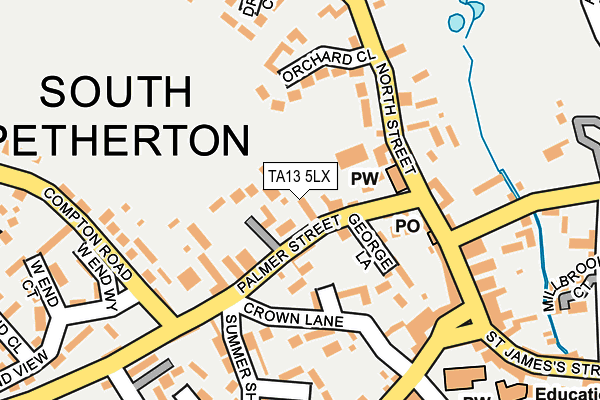 TA13 5LX map - OS OpenMap – Local (Ordnance Survey) TA13 5LX map - OS OpenMap – Local (Ordnance Survey)