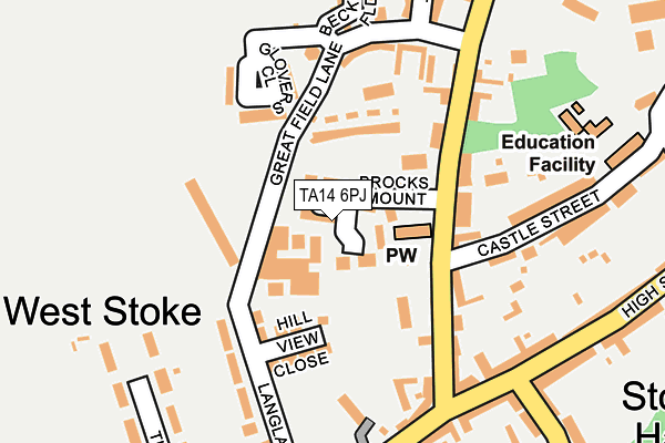 TA14 6PJ map - OS OpenMap – Local (Ordnance Survey) TA14 6PJ map - OS OpenMap – Local (Ordnance Survey)