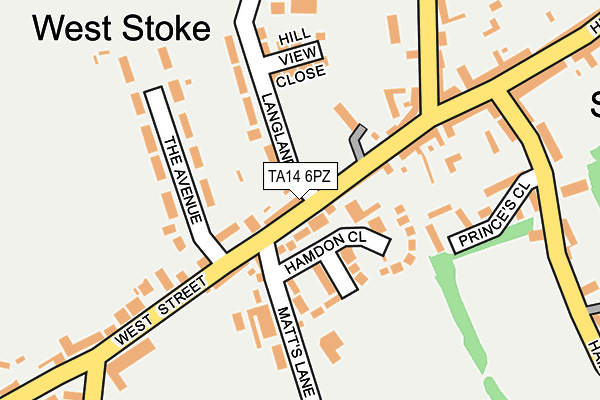 TA14 6PZ map - OS OpenMap – Local (Ordnance Survey) TA14 6PZ map - OS OpenMap – Local (Ordnance Survey)