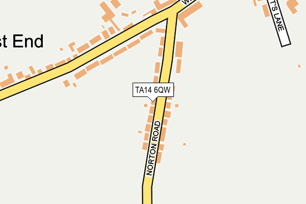 TA14 6QW map - OS OpenMap – Local (Ordnance Survey) TA14 6QW map - OS OpenMap – Local (Ordnance Survey)