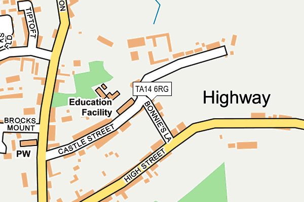 TA14 6RG map - OS OpenMap – Local (Ordnance Survey) TA14 6RG map - OS OpenMap – Local (Ordnance Survey)