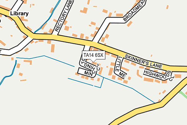TA14 6SX map - OS OpenMap – Local (Ordnance Survey) TA14 6SX map - OS OpenMap – Local (Ordnance Survey)