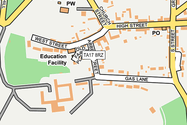 TA17 8RZ map - OS OpenMap – Local (Ordnance Survey) TA17 8RZ map - OS OpenMap – Local (Ordnance Survey)
