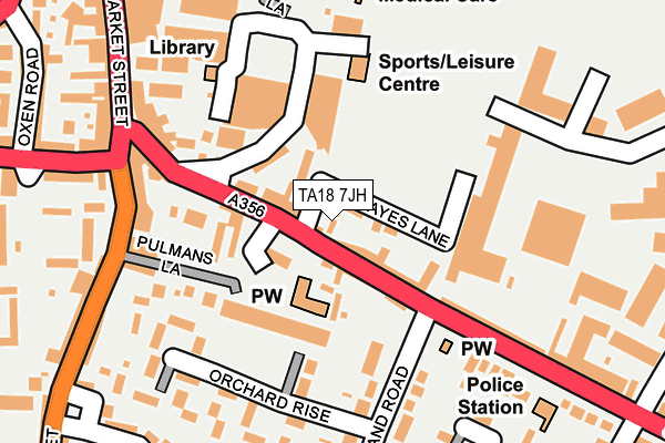 TA18 7JH map - OS OpenMap – Local (Ordnance Survey) TA18 7JH map - OS OpenMap – Local (Ordnance Survey)